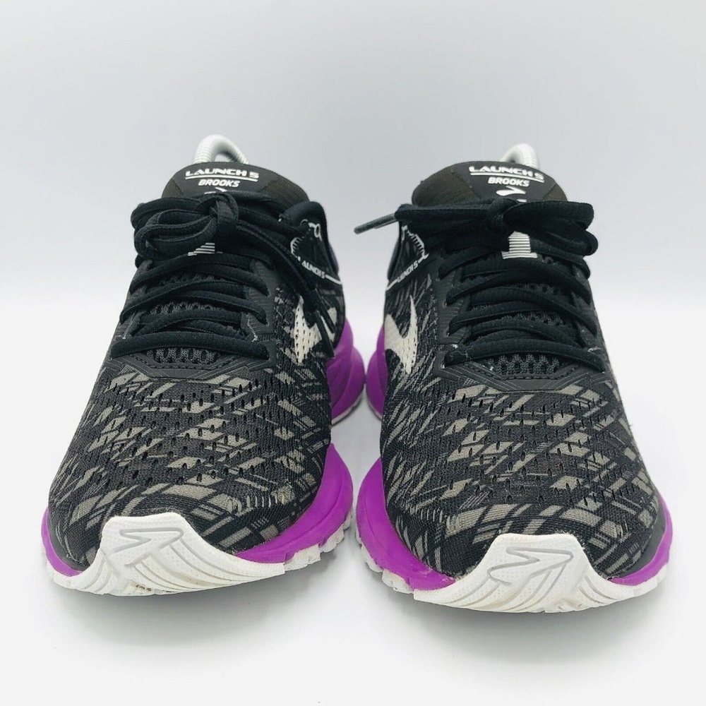 Brooks Women's Black and Purple Running Sneakers - Picture 3 of 11